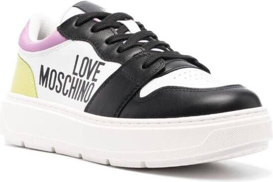 Love Moschino colour-block logo-print sneakers White