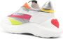 Love Moschino colour-block panelled leather sneakers White - Thumbnail 3