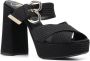 Love Moschino cross-strap platform sandals Black - Thumbnail 2