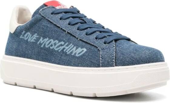 Love Moschino denim chunky sneakers Blue