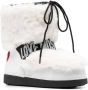 Love Moschino embossed-logo faux-fur boots White - Thumbnail 2