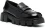 Love Moschino embossed-logo leather loafers Black - Thumbnail 2