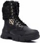 Love Moschino fur panel lace-up boots Black - Thumbnail 2