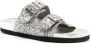 Love Moschino glitter-detail double-buckle slides Silver - Thumbnail 2