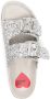 Love Moschino glitter-detail double-buckle slides Silver - Thumbnail 4