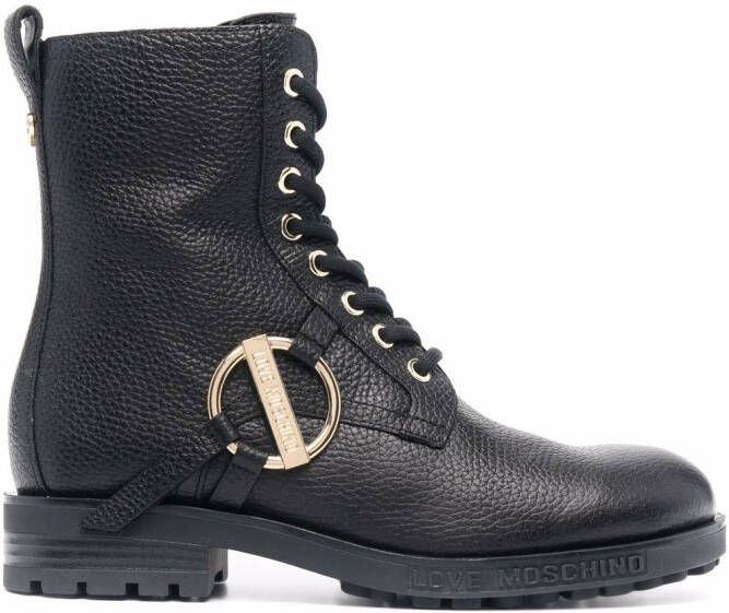 Love Moschino gold-tone hardware boots Black