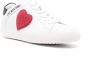 Love Moschino heart-appliqué leather sneakers White - Thumbnail 2