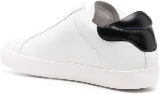 Love Moschino heart-appliqué leather sneakers White