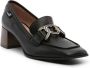 Love Moschino heart chain-link 50mm leather loafers Black - Thumbnail 2
