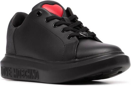Love Moschino heart detail 40mm low-top sneakers Black