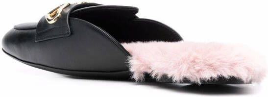 Love Moschino heart-detail slip-on loafers Black