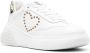 Love Moschino heart eyelets leather sneakers White - Thumbnail 2