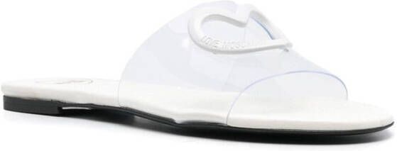 Love Moschino heart-logo 15mm sandals White