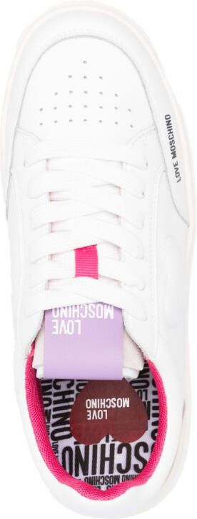 Love Moschino heart-motif low-top sneakers White