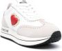 Love Moschino heart-patch leather sneakers White - Thumbnail 2