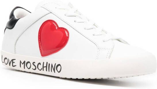 Love Moschino heart-patch logo sneakers White