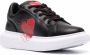 Love Moschino heart-patch panelled leather sneakers Black - Thumbnail 2