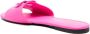Love Moschino heart-plaque leather slides Pink - Thumbnail 3