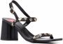 Love Moschino heart-studded block-heel sandals Black - Thumbnail 2