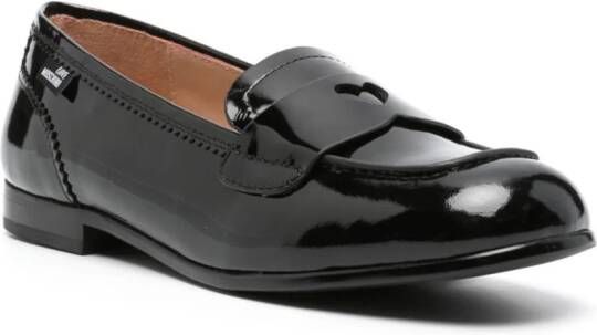 Love Moschino heat-slot loafers Black
