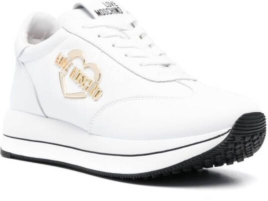 Love Moschino logo-plaque low-top sneakers White