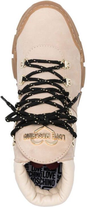 Love Moschino lace-up ankle boots Neutrals