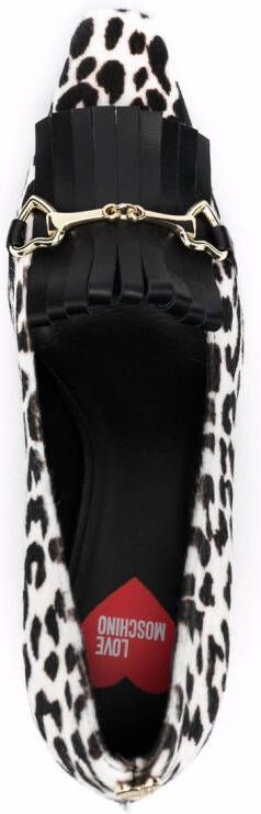 Love Moschino leopard-print mid-heel pumps Black