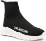 Love Moschino logo-appliqué sock-ankle sneakers Black - Thumbnail 2