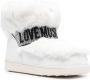 Love Moschino logo-embellished faux-fur snow boots White - Thumbnail 2