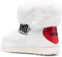 Love Moschino logo-embellished faux-fur snow boots White - Thumbnail 3