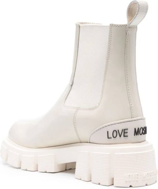 Love Moschino logo-lettering ankle boots Neutrals