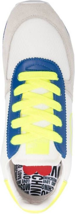 Love Moschino logo panelled-design sneakers White