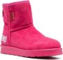 Love Moschino logo-patch exposed-seam ankle boots Pink - Thumbnail 2
