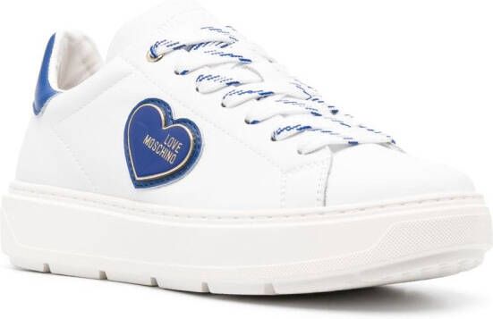 Love Moschino logo-patch low-top sneakers White