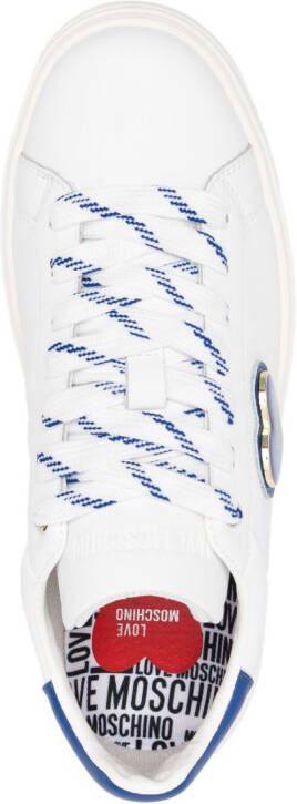 Love Moschino logo-patch low-top sneakers White