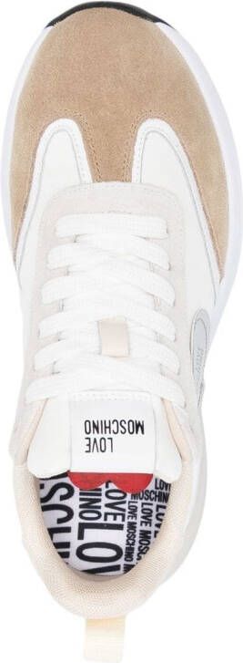 Love Moschino logo-patch panelled sneakers White
