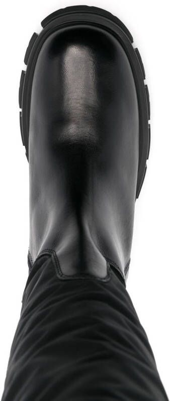 Love Moschino logo-plaque boots Black