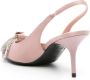Love Moschino logo-plaque bow 80mm slingback pumps Pink - Thumbnail 3