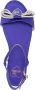 Love Moschino logo-plaque bow satin sandals Purple - Thumbnail 4