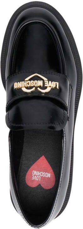 Love Moschino logo-plaque chunky loafers Black