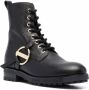 Love Moschino logo-plaque lace-up boots Black - Thumbnail 2