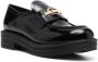 Love Moschino logo-plaque leather loafers Black - Thumbnail 2