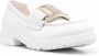 Love Moschino logo-plaque leather loafers White - Thumbnail 2