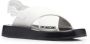 Love Moschino logo-plaque open-toe sandals White - Thumbnail 2