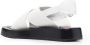 Love Moschino logo-plaque open-toe sandals White - Thumbnail 3