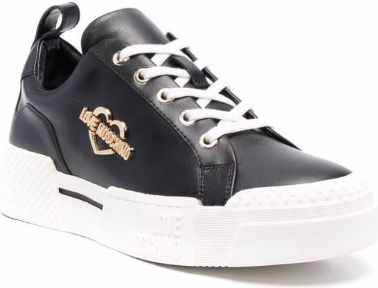 Love Moschino logo plaque sneakers Black