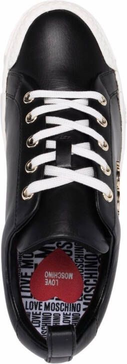 Love Moschino logo plaque sneakers Black