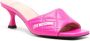 Love Moschino logo-print 65mm quilted mules Pink - Thumbnail 2