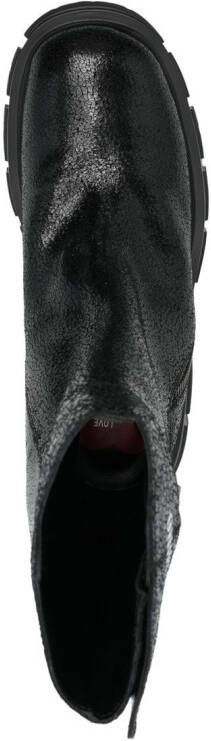 Love Moschino logo-print calf-length 50mm boots Black