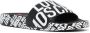 Love Moschino logo-print faux-leather slides Black - Thumbnail 2